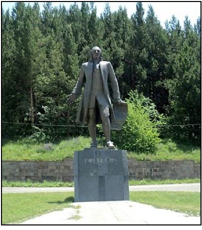 Israel Ori's statue in Jermuk, Armenia.